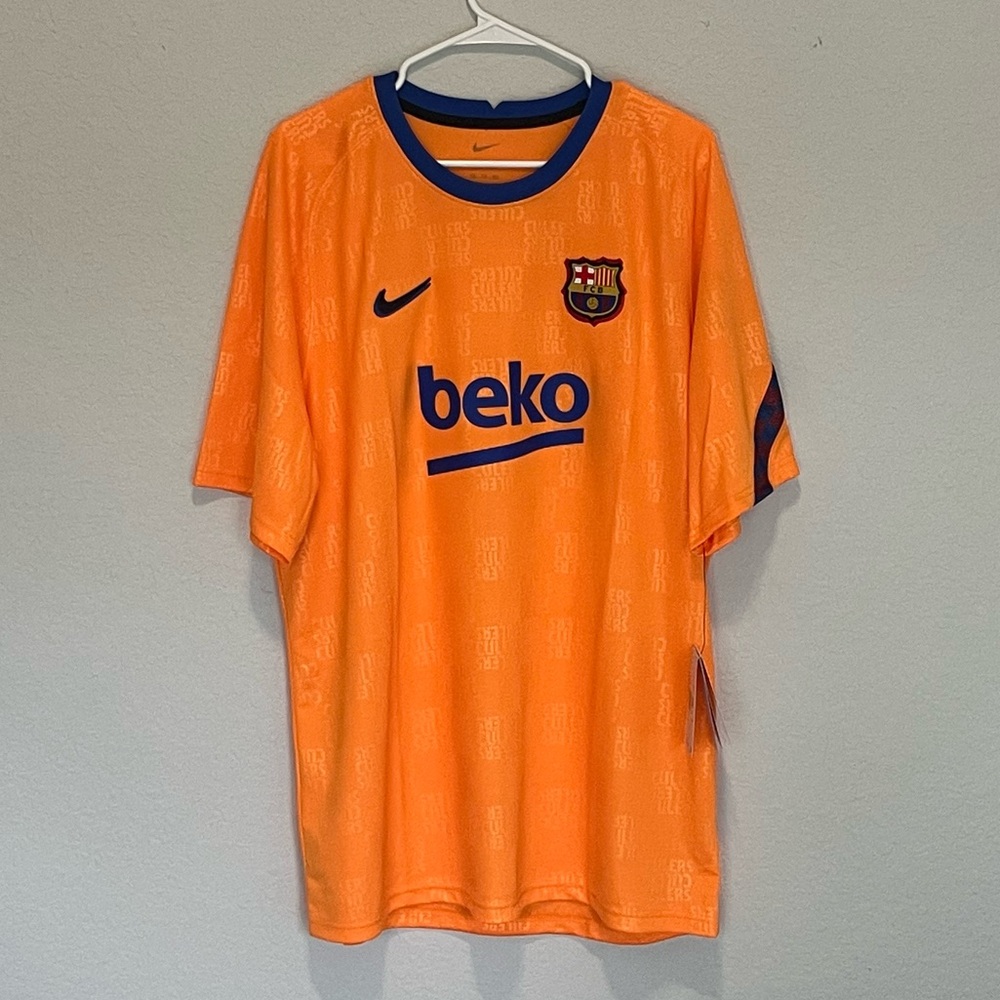Barcelona FC Nike Men’s Soccer Football Training Jersey Size 2XL XXL NWT